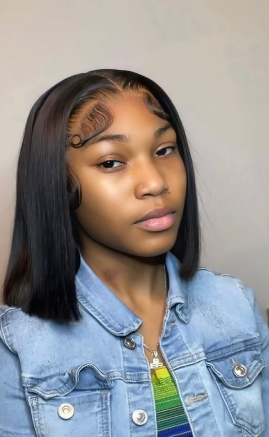 13 X 4 Brazilian Natural Black Bob