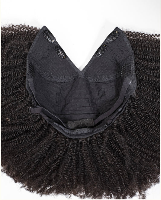 U part Kinky Curly Wig