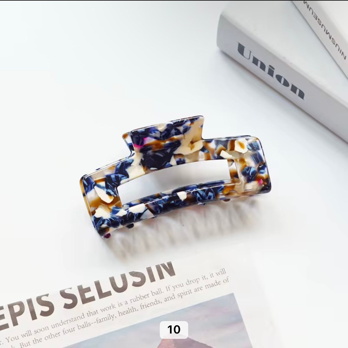 Acetate Marble Claw Clip