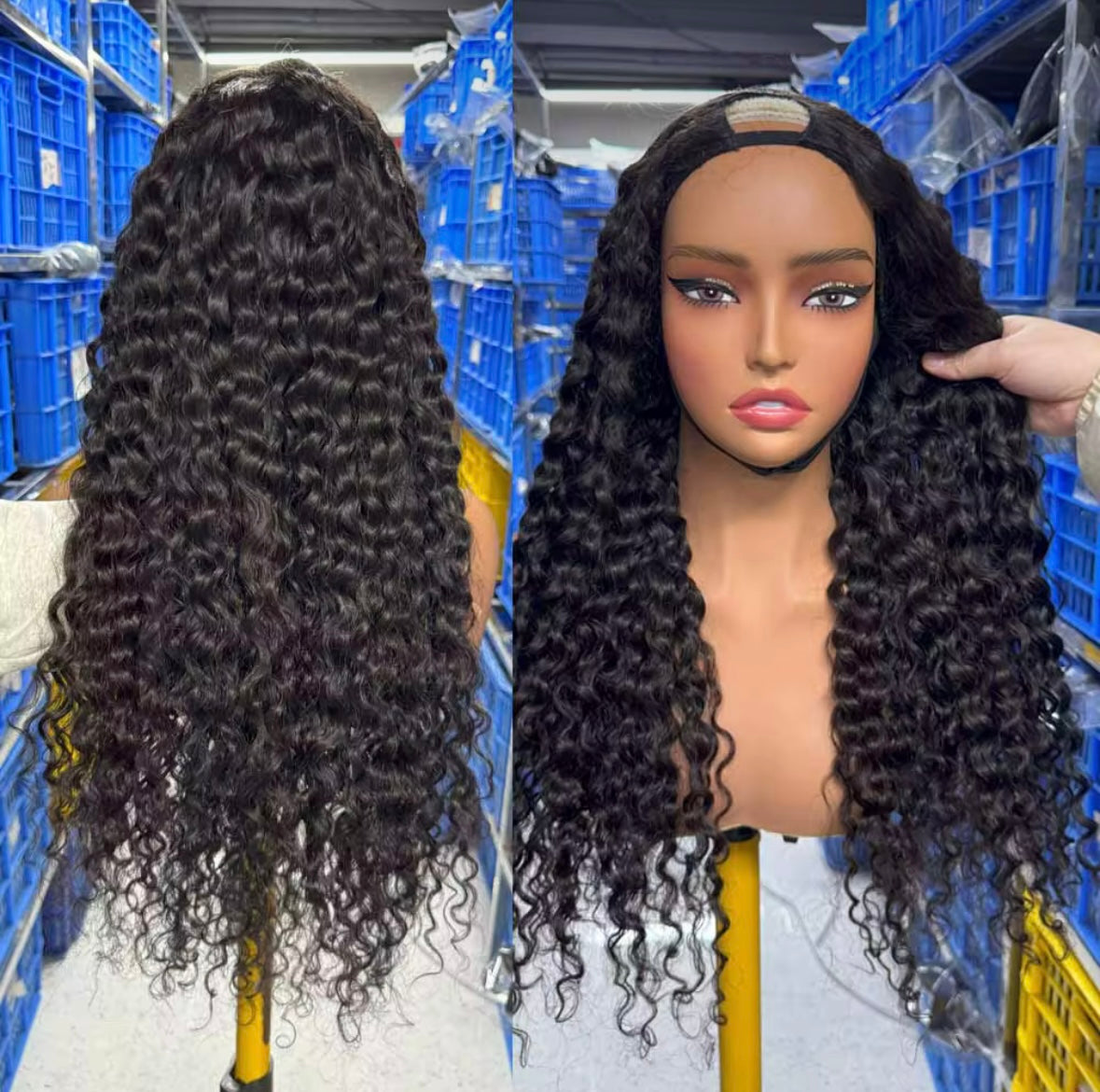 U-Part Burmese Curly Hair