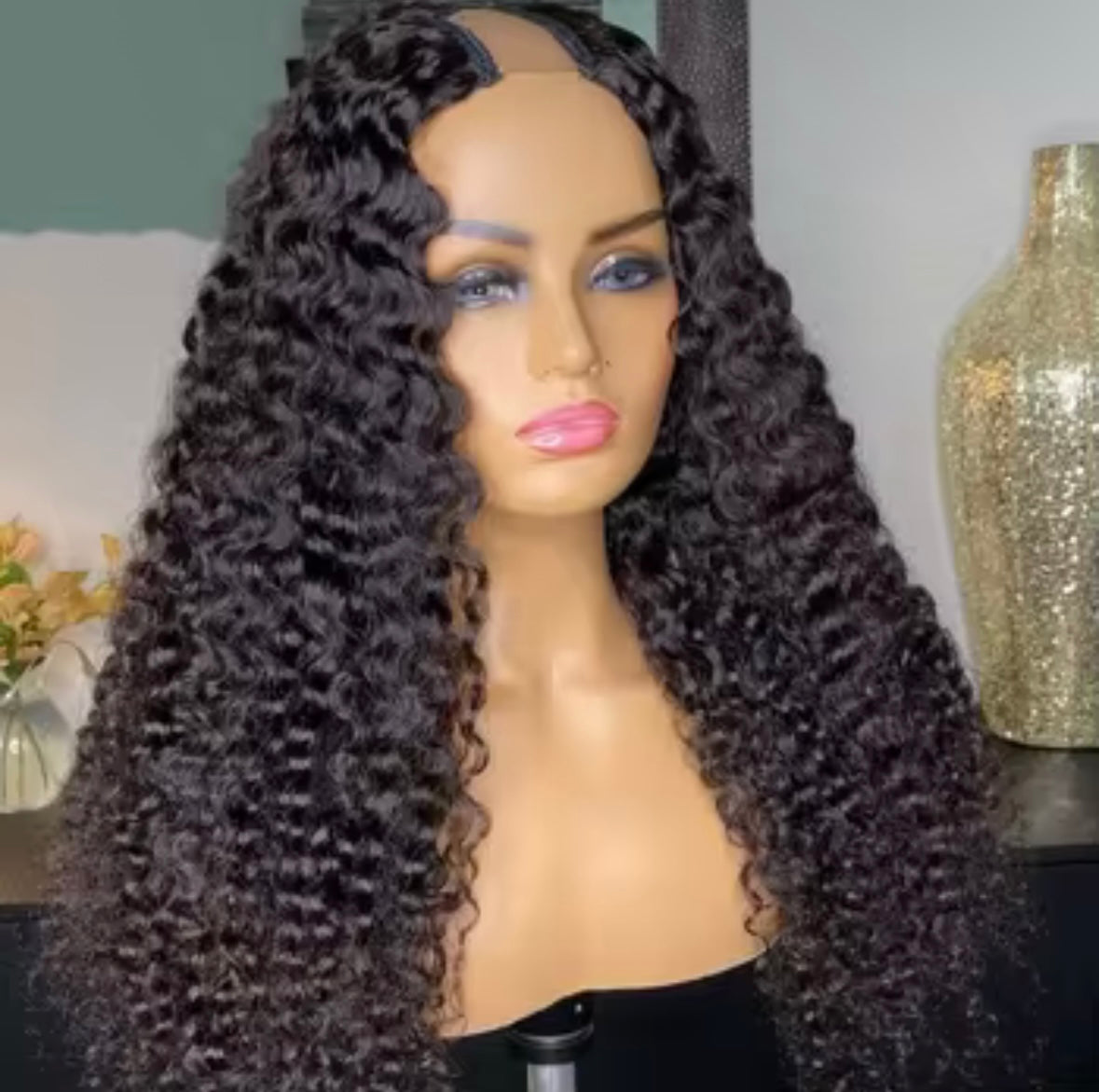 U-Part Burmese Curly Hair