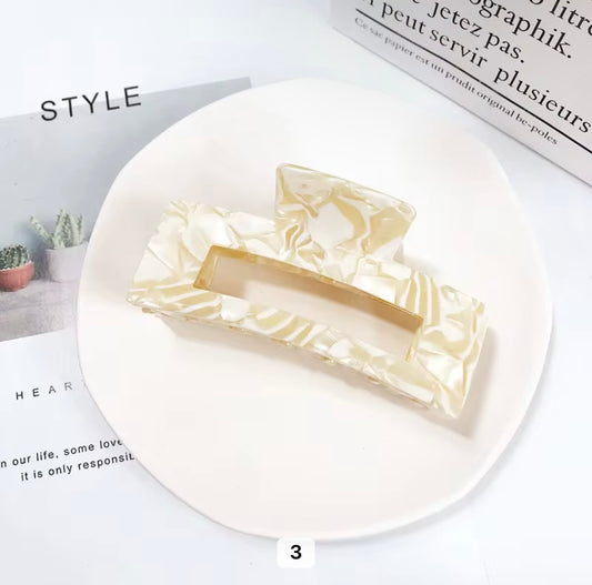 Acetate Marble Claw Clip